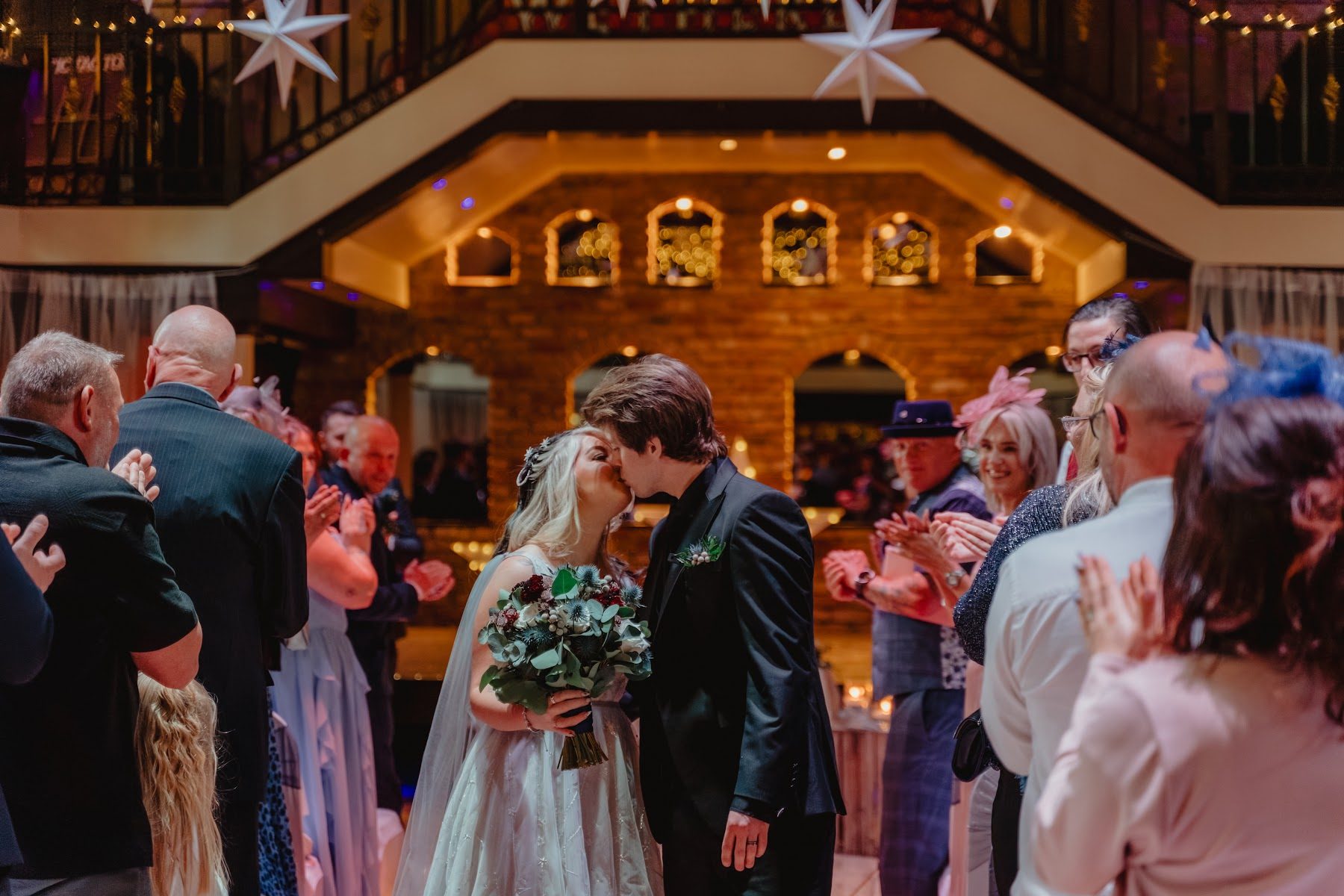 A ceremony surrounded by guests at The Engine Shed