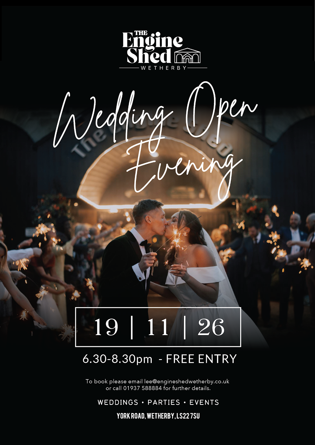 Wedding Open Evening for 19th November 2026
